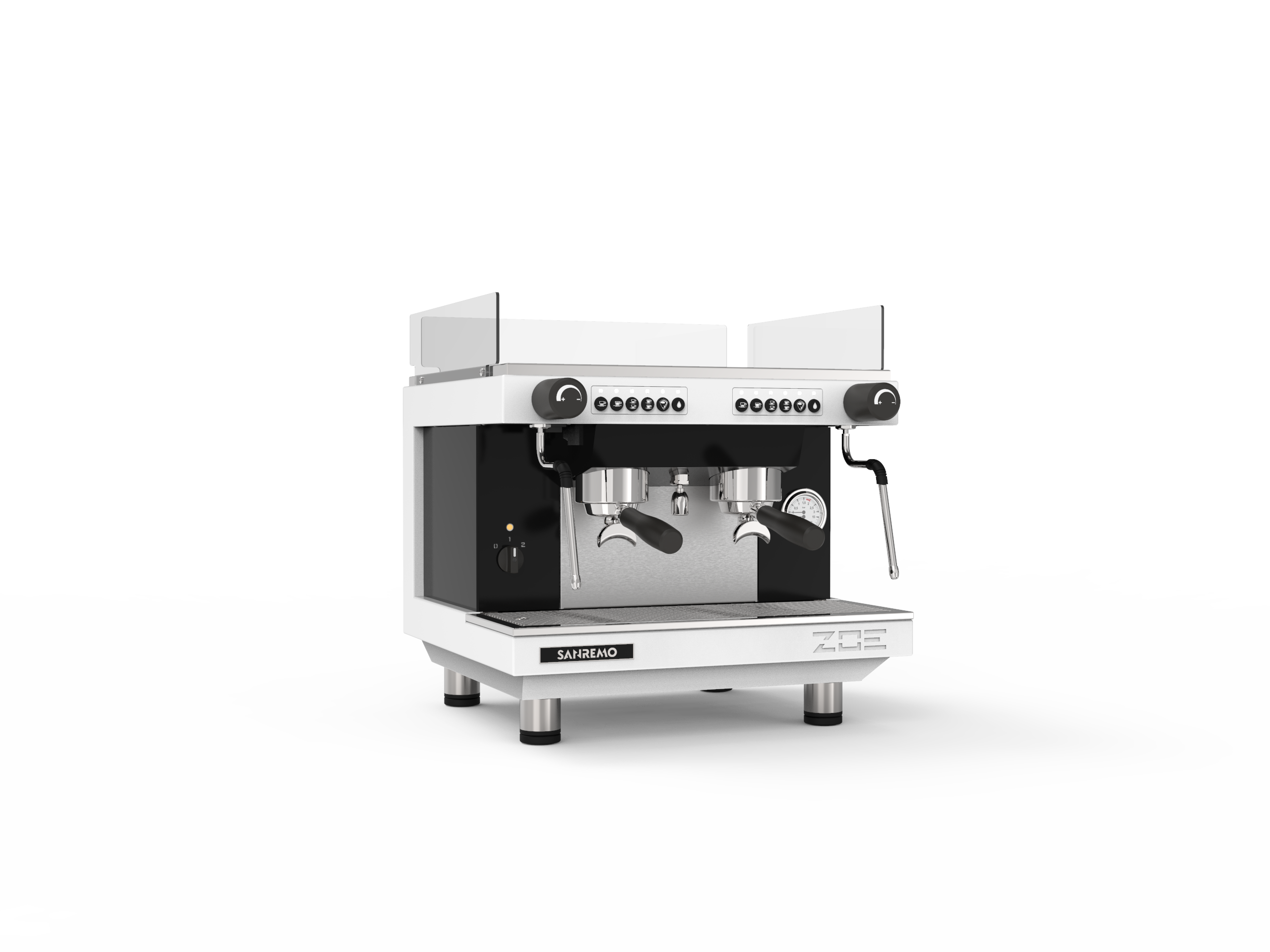 Sanremo ZOE Compact Espresso Machine White 3-4